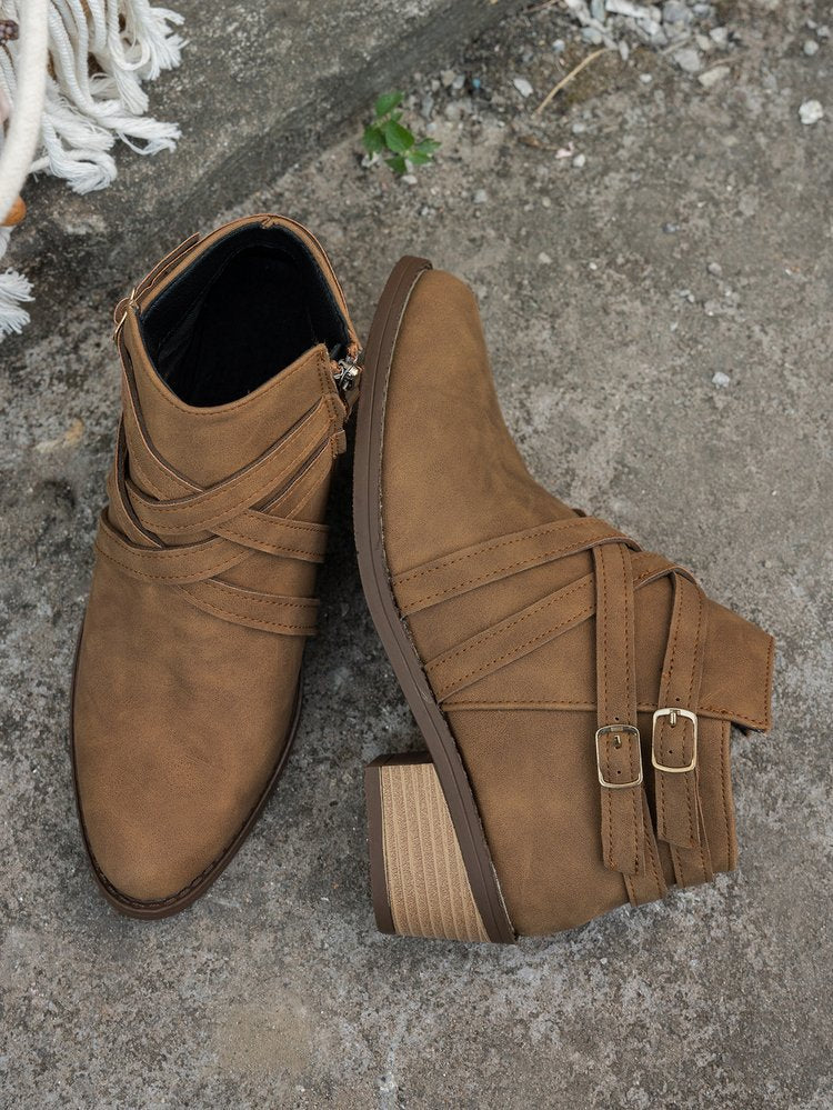 Retro Style Fashionable Single Boots 