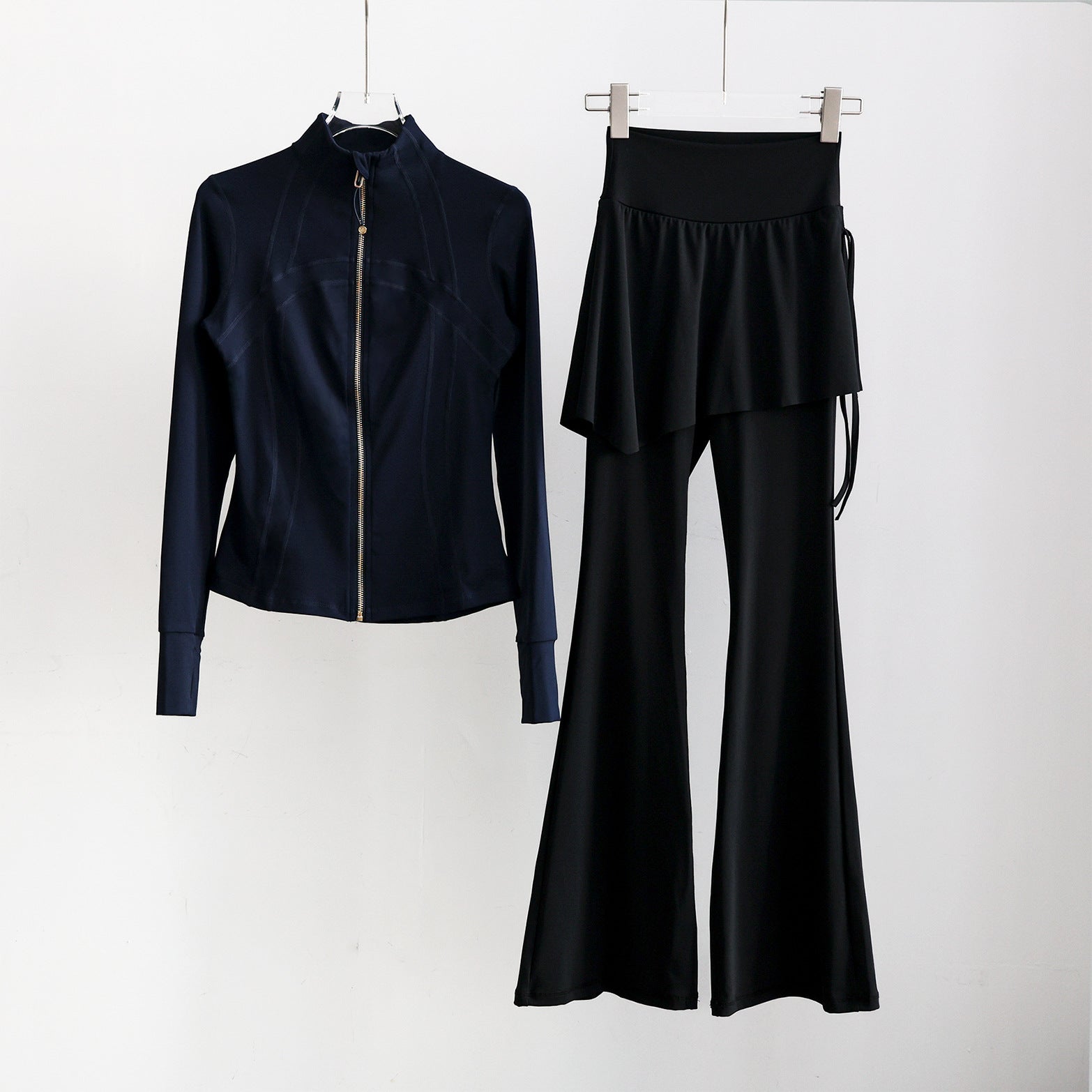 Long-sleeve Running Outfit With Zipper professional Gymwear Thats Slimming And Figure-flattering 