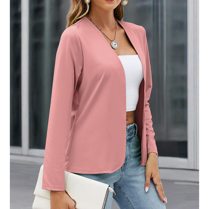 Women Plus Size Casual Blazer Open Front Long Sleeve Work Office Cardigan Jackets CJ US
