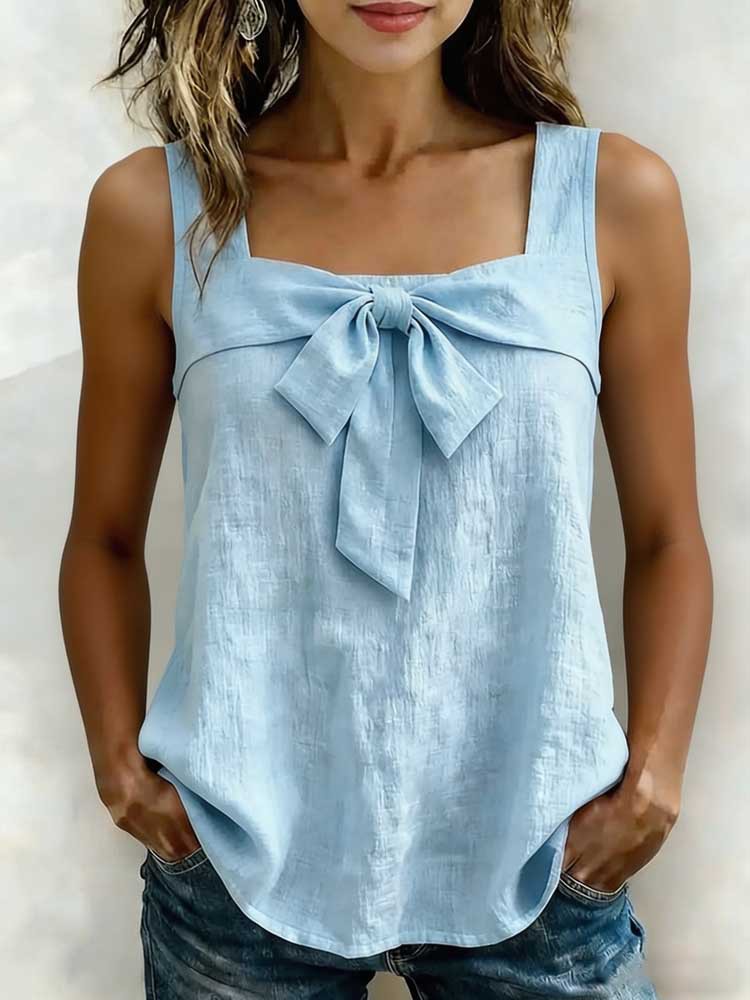 Women's Casual Square-Neck Sleeveless Tank Top 