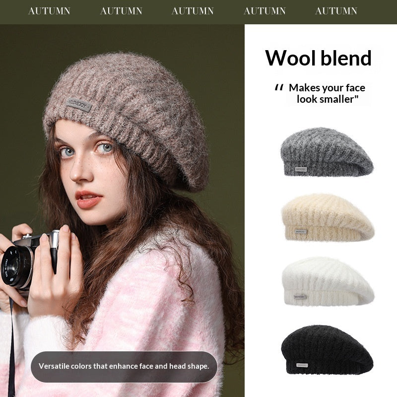 Women’s Cozy Wool Knit Beanie – Soft Warm Fall & Winter Hat - FitiqueFit