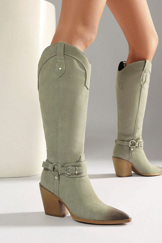 High heels, thick heels, women's boots, high boots, western boots Made to order, ships in 7 days 