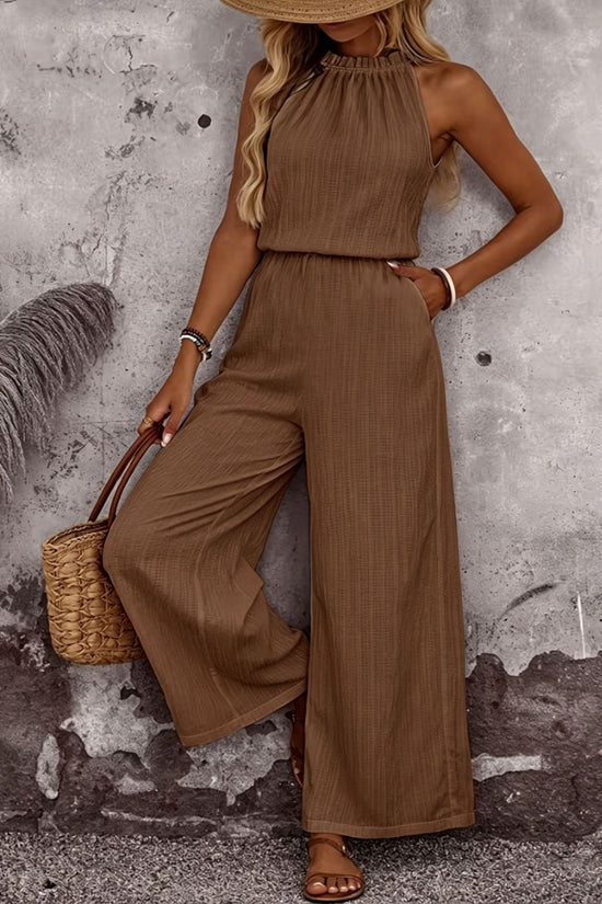 Womens Draped-Neck Vest And Casual Pants Set 