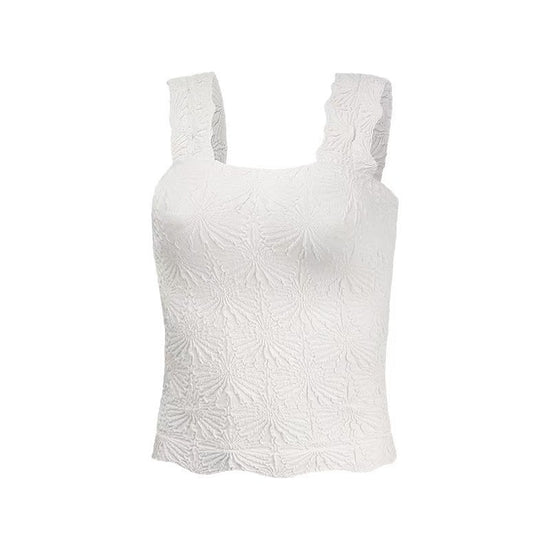 SO ME Floral Jacquard Seamless Tank Top 