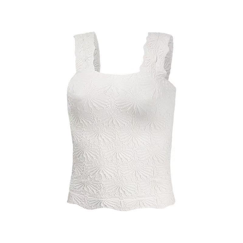 SO ME Floral Jacquard Seamless Tank Top 