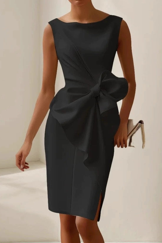 Bow-knot Fashion Sleeveless Midi Dress 