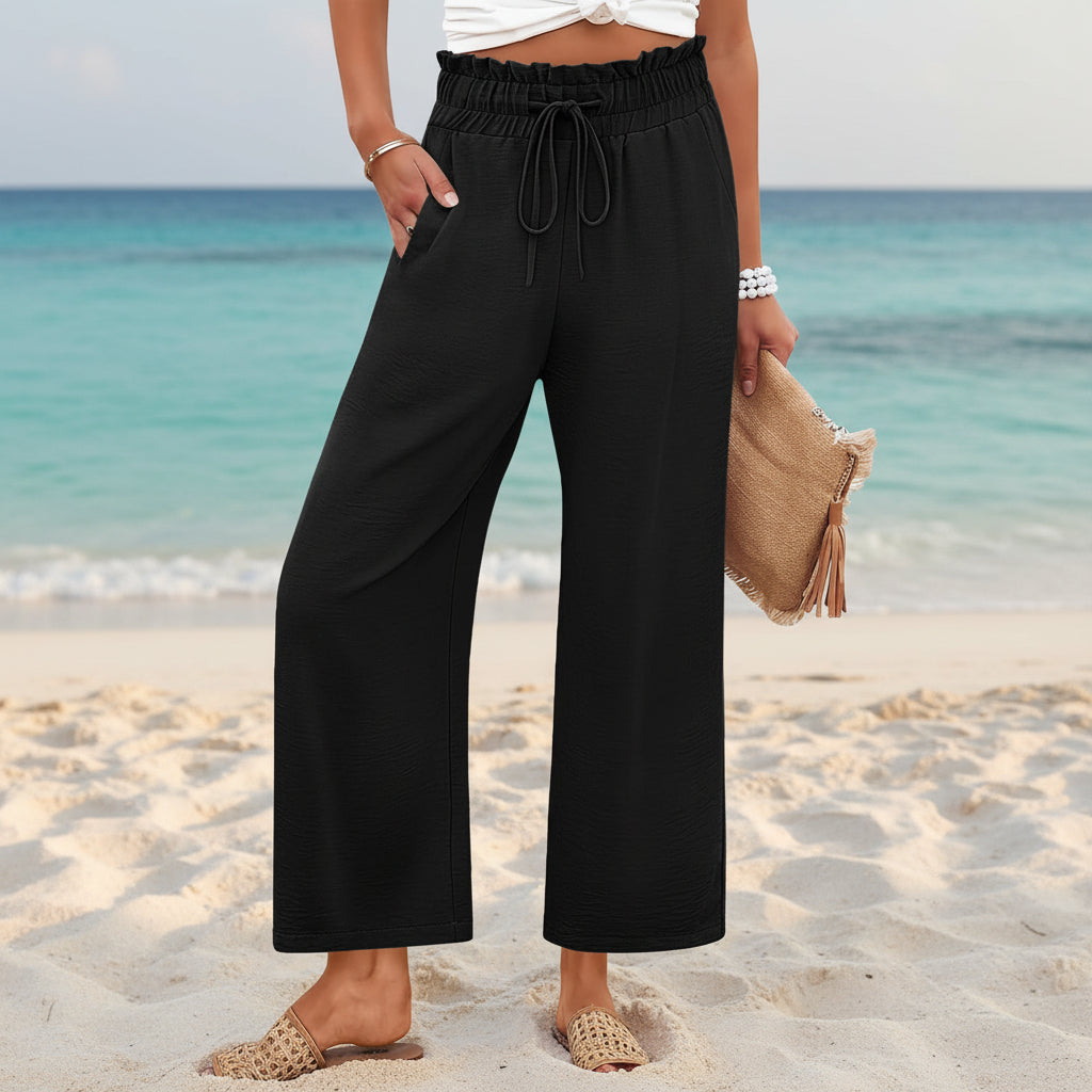 Loose-fitting Versatile Solid-color Straight-leg Wide-leg Pants 