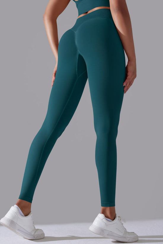 🍑 High-Waisted Peach Hips Nude Yoga Pants 