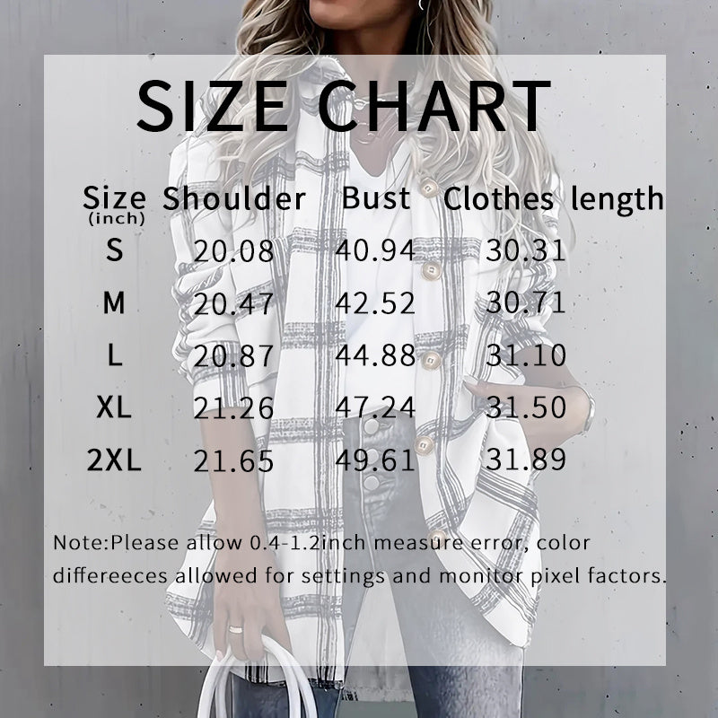 Womens Button Down Shirts Long Sleeve Plaid Shackets Business Casual Blouse Top CJ US