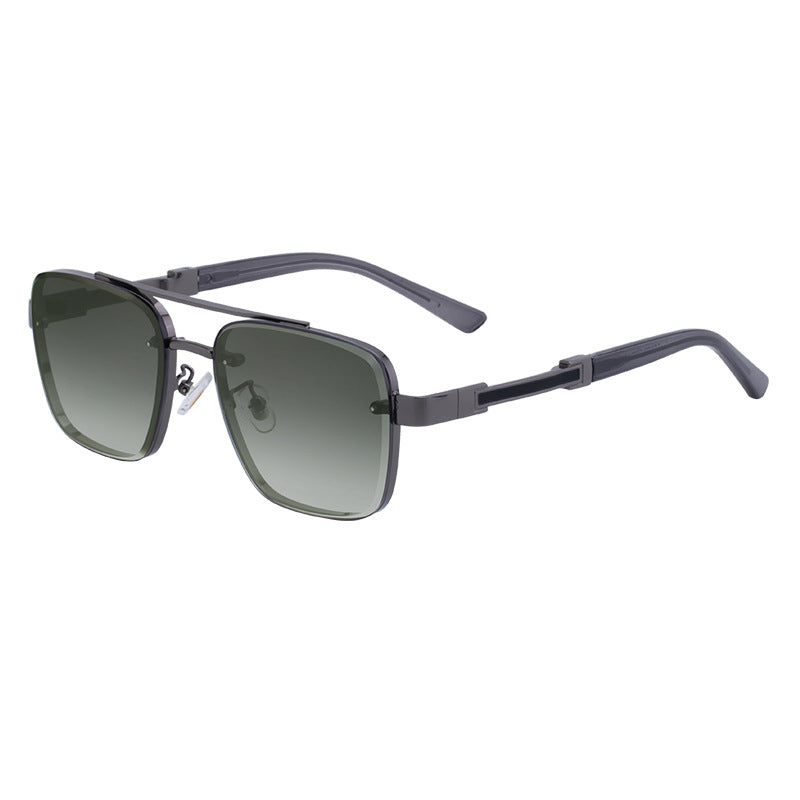 New Retro Sunglasses for Men, Square Frame, Stylish Sun Protection Glasses, High-End Men's Sunglasses 