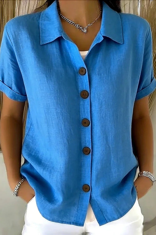 Collar short sleeved top 