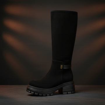 Black Faux Suede