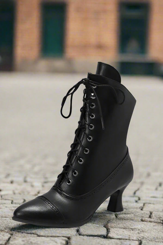 Large Size Women's British-style Martin Wine Glass High Heel Boots Women's Motorcycle Diversi Fashion™