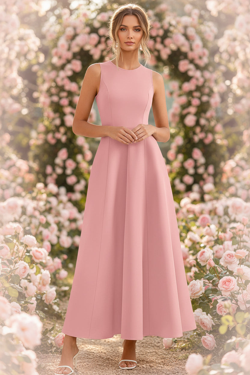Womens Slim-Fit Long Casual Vest Dress 