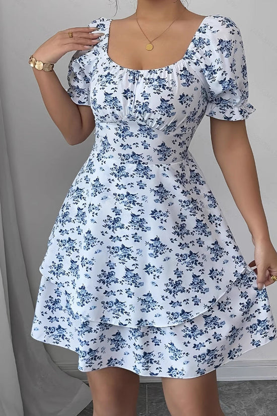 Women's Blue Floral Dress 