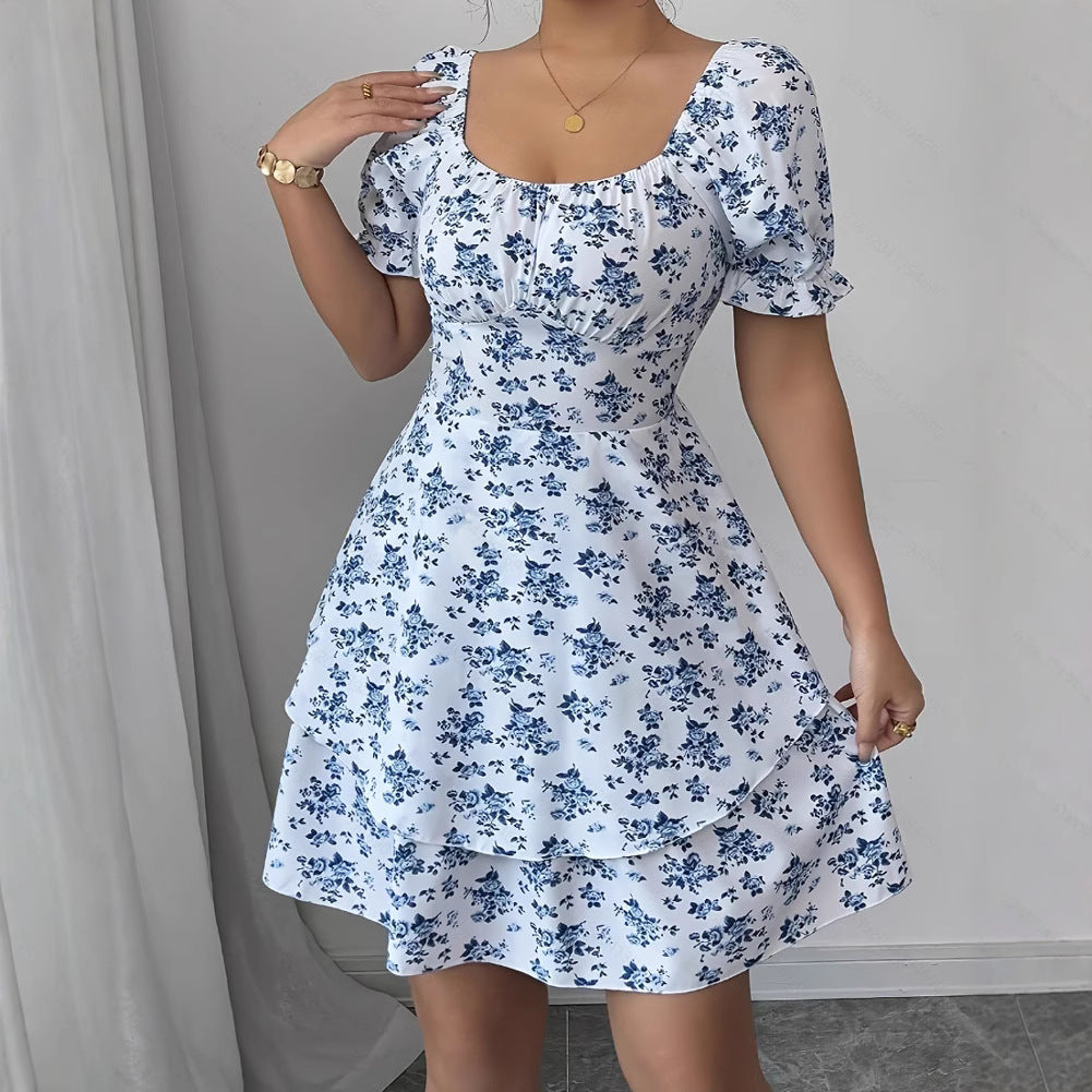 Women's Blue Floral Dress 