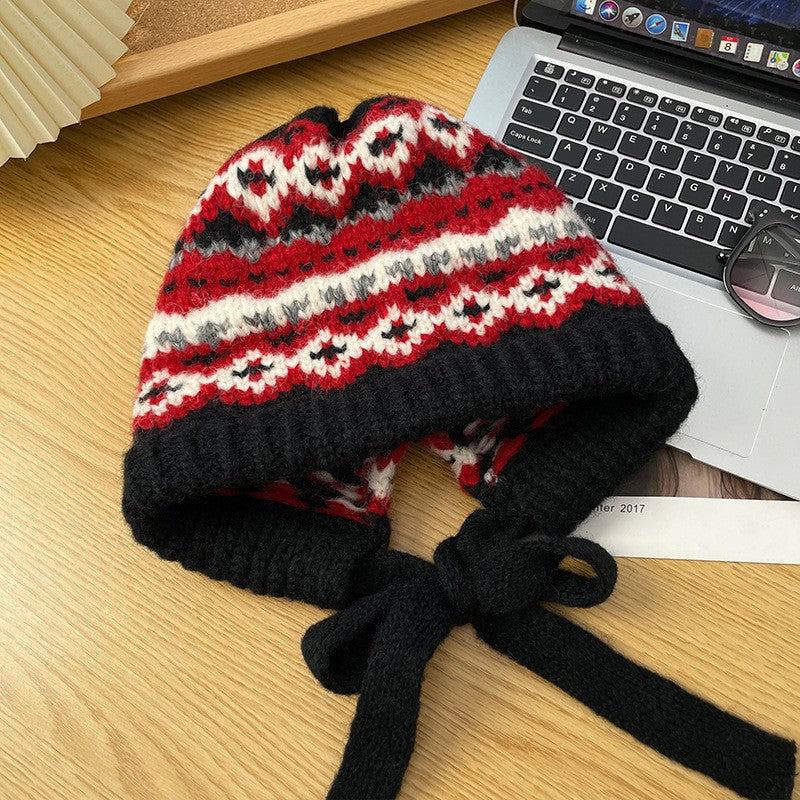 Winter Vintage Wool Bag Cap – Warm Ear Protection Hat for Cold Weather - FitiqueFit