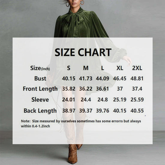 Women's Elegant Solid Color Bow Tie Dress With Puff Sleeves & Asymmetric Ruffle Hem, Loose Fit Short Dress For Spring Autumn 