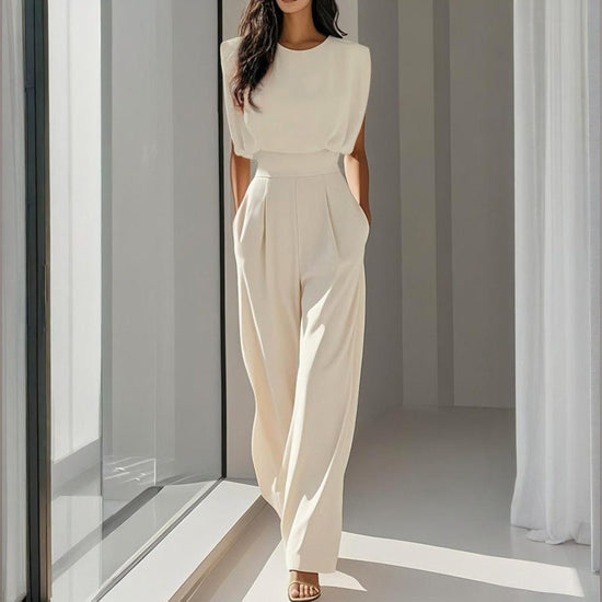 Women’s wide-leg short sleeve jumpsuit CJ US