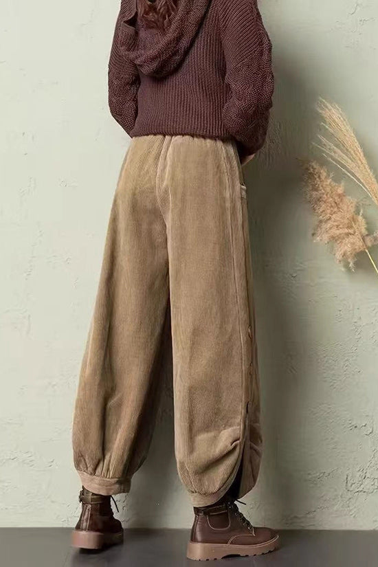 AutumnWinter Corduroy Wide-Leg Pants For Women 