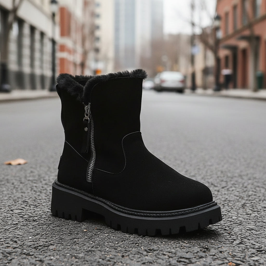 Women’s Plush Snow Boots – Warm Waterproof Winter Boots (Plus Size) 