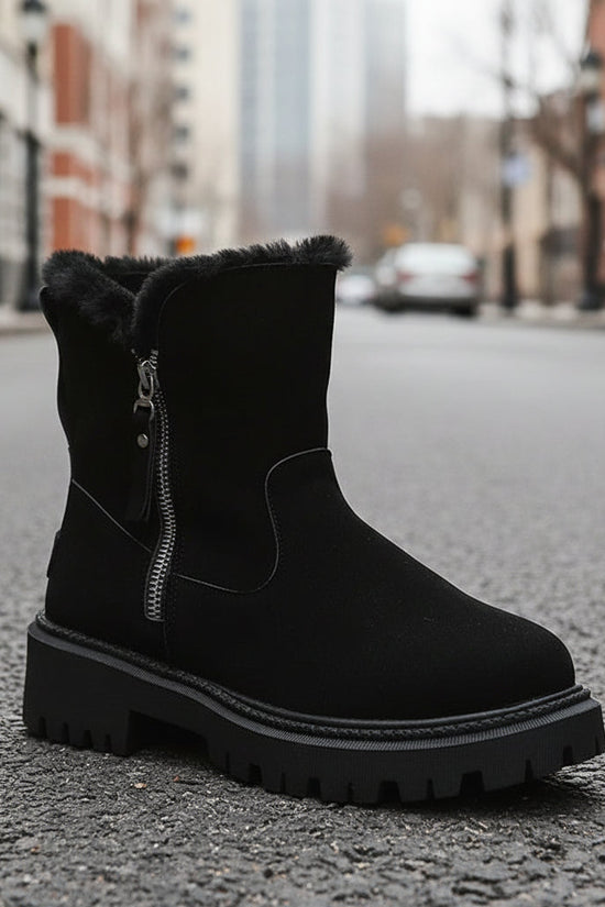 Women’s Plush Snow Boots – Warm Waterproof Winter Boots (Plus Size) 