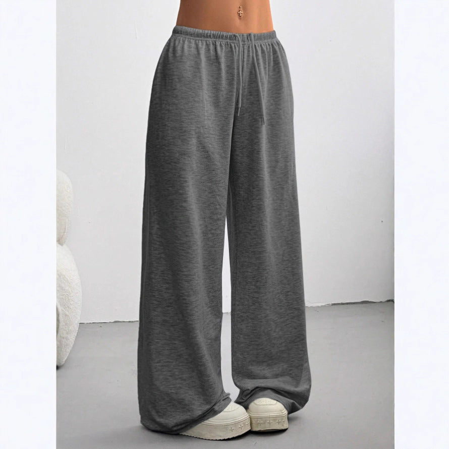 Straight-leg Minimalist Solid-color Womens Sweatpants 