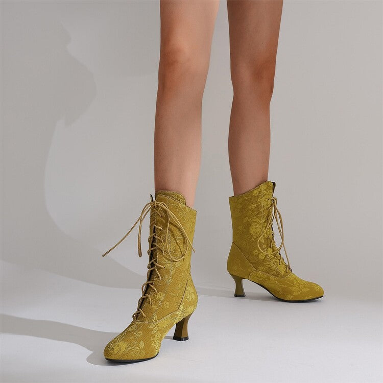 Autumn And Winter Kitten Heels With Pointed Fashion Boots 