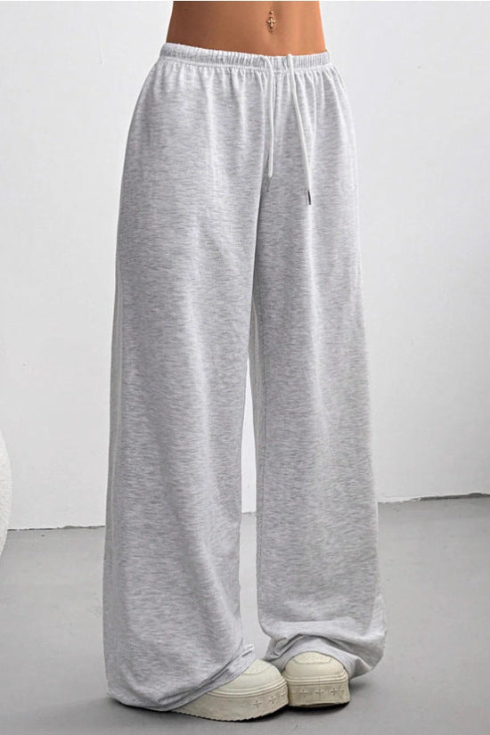 Straight-leg Minimalist Solid-color Womens Sweatpants 