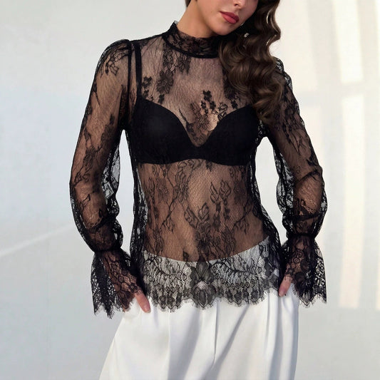 Lace long sleeved top 