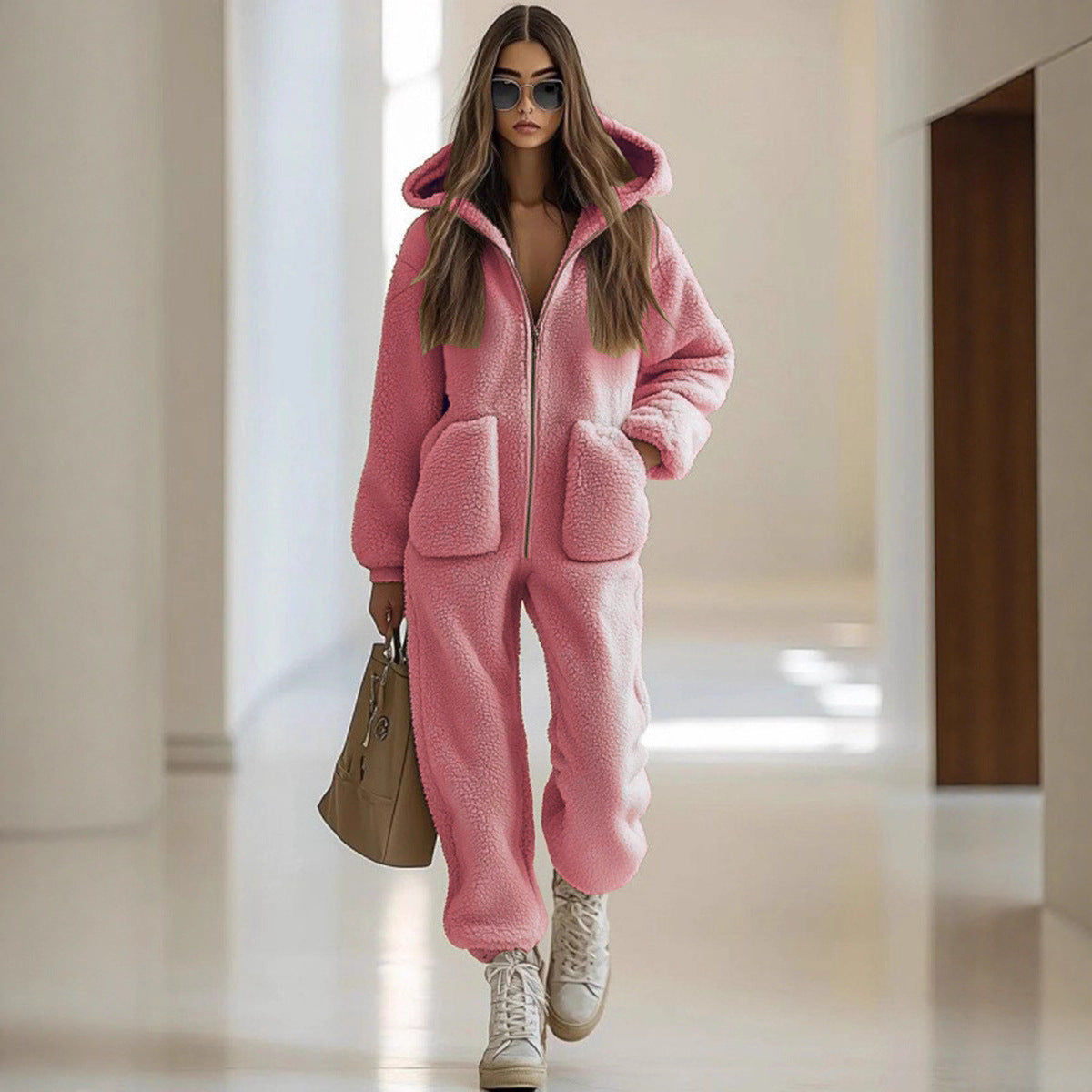 Straight leg loose jumpsuit 