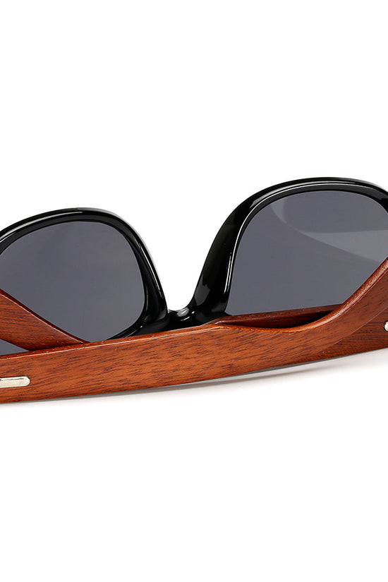 Bamboo Wooden Arms Sunglasses Men Women Black Sunglass eprolo