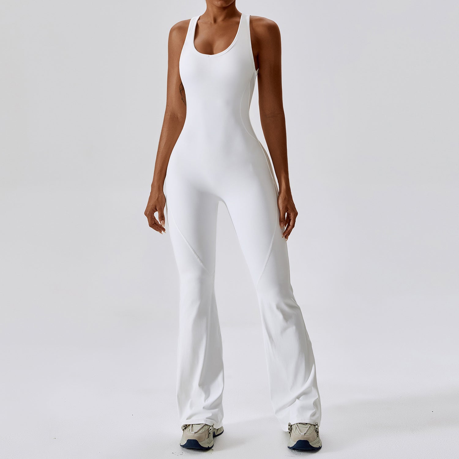 Women's Sleeveless Slim-Fit Long Pants Jumpsuit – Casual Sport Style 