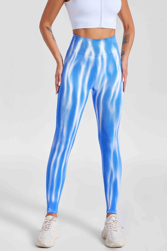 Dyed Aurora High-Waisted Seamless Yoga Pants Tummy Control Fitted Workout Leggings Fitness Pants 