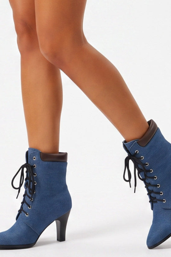 Low-cut Martin Boots Women's Pointed Toe Lace-up Ankle Boots Wide Sizes Autumn Winter Fashion Style Made to order, ships in 7 days 