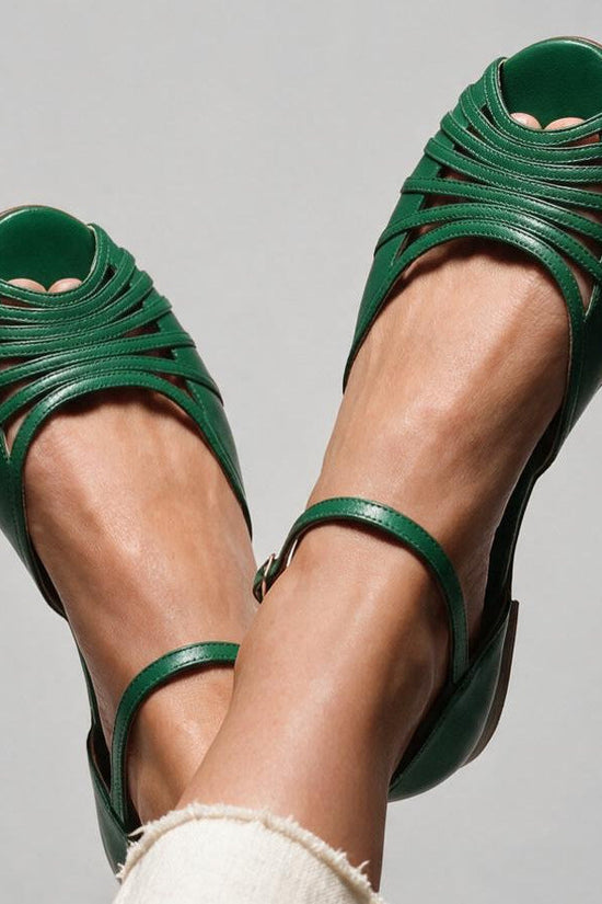 Casual Fishmouth Flat Heeled Ankle Strap Sandals for WomenAdjustable Buckle Design, Comfortable and Versatile Summer Footwear 