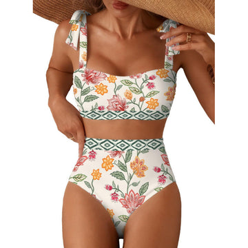Multicolor Floral Geometric Pattern