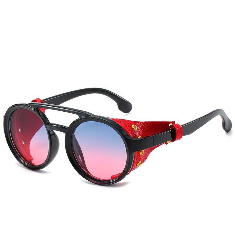 New Steampunk Sunglasses Brand Design Round Sunglass Men Women Vintage Punk Sun glasses UV400 Shades Eyewear eprolo