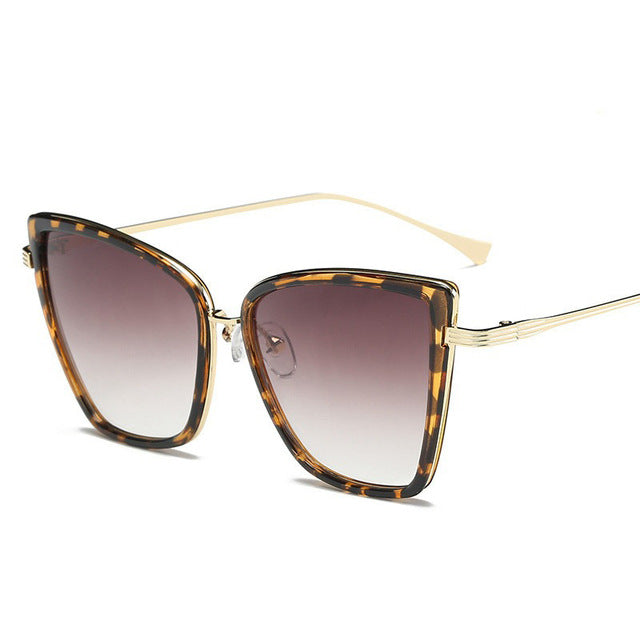 Big Cat Eye Sunglasses Women Black Mirror Sun Glasses Fashion Brand Designer High Quality Vintage Sunglass eprolo