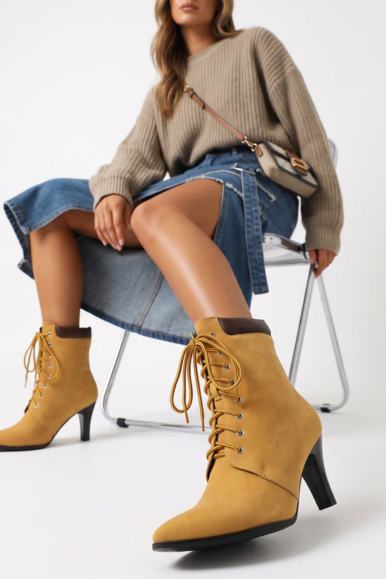 Low-cut Martin Boots Women's Pointed Toe Lace-up Ankle Boots Wide Sizes Autumn Winter Fashion Style Made to order, ships in 7 days 