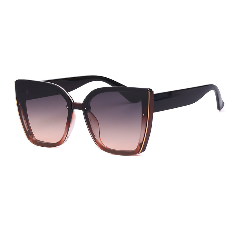 Fashion Cat-Eye Oversized Sunglasses for Women, UV Protection Trendy Sunglasses 