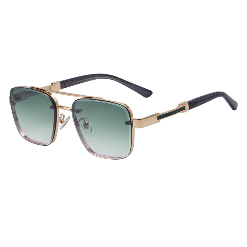 New Retro Sunglasses for Men, Square Frame, Stylish Sun Protection Glasses, High-End Men's Sunglasses 