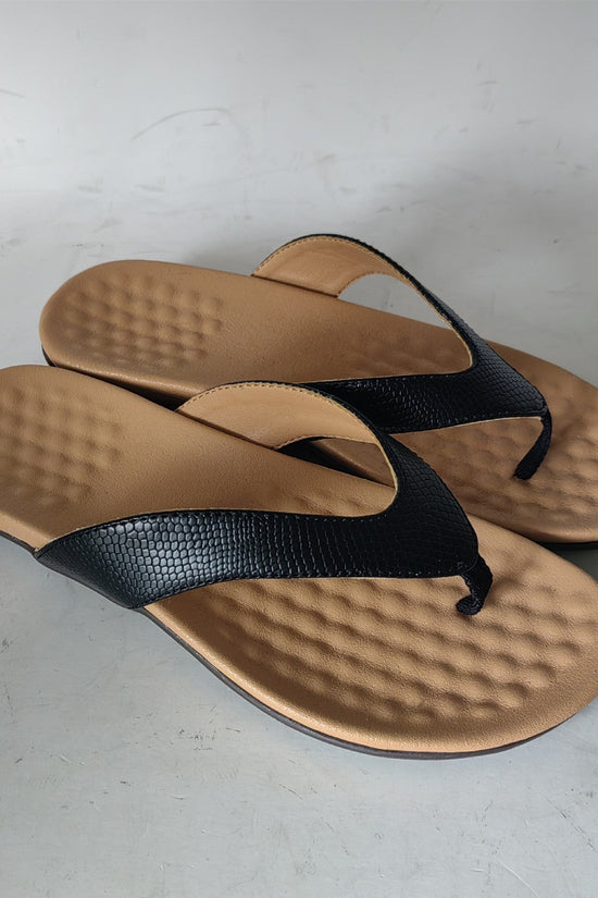 Herringbone Summer Sandals for Women, Soft Sole Non-Slip Flat Sandals, Comfortable Outdoor Wear, Toe-strap Design 