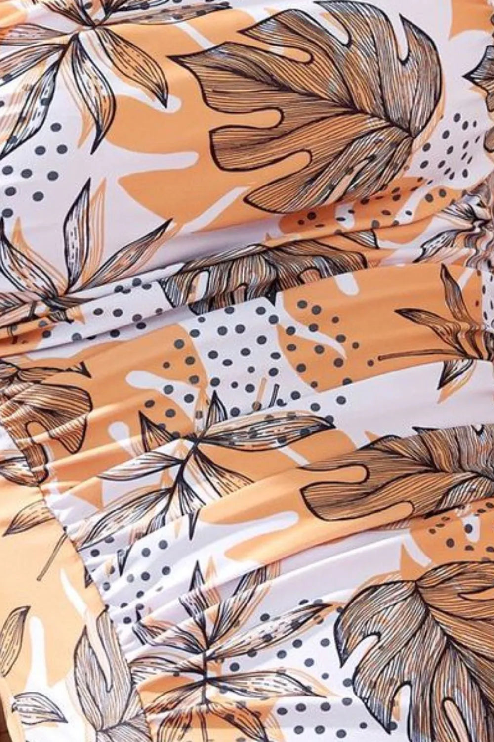 Square Neck Printed One-Piece Swimwear and Cover Up Swim Set eprolo