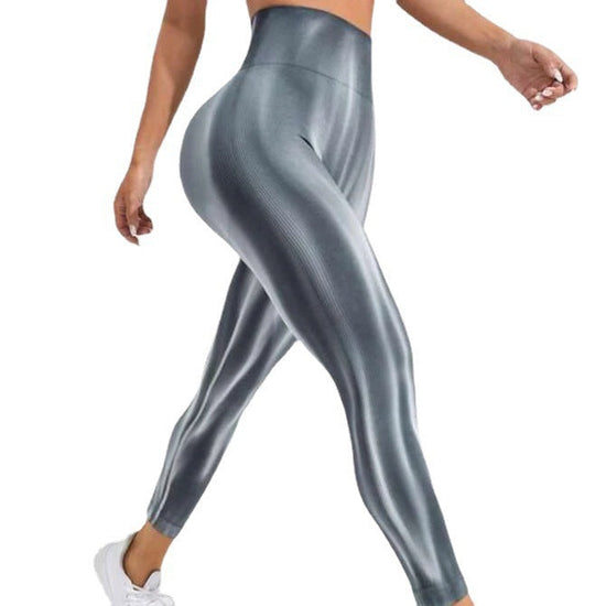 Dyed Aurora High-Waisted Seamless Yoga Pants Tummy Control Fitted Workout Leggings Fitness Pants 