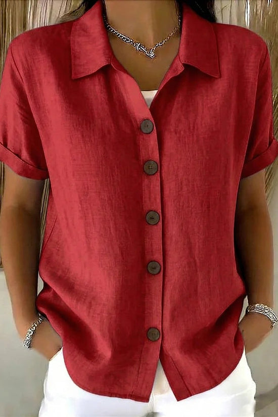 Collar short sleeved top 
