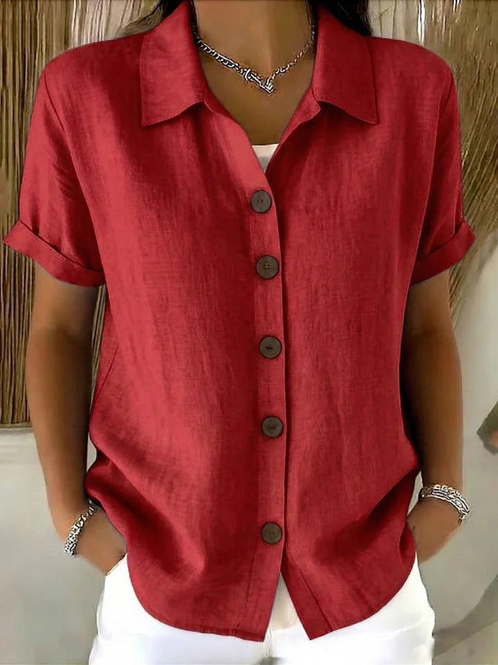 Collar short sleeved top 