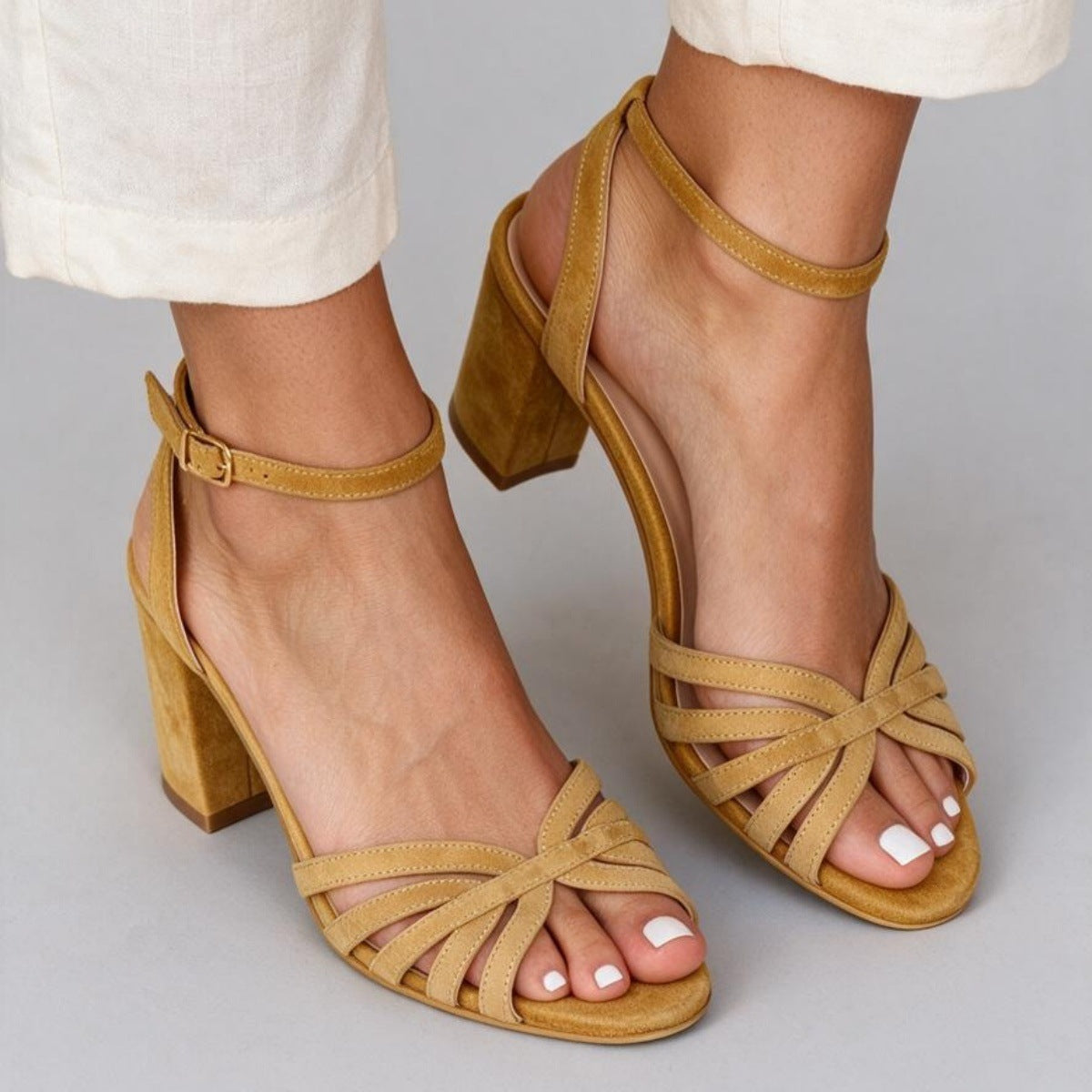 Made to order ships in 3–5 days High heeled fish mouth women's elegant sandals for women 