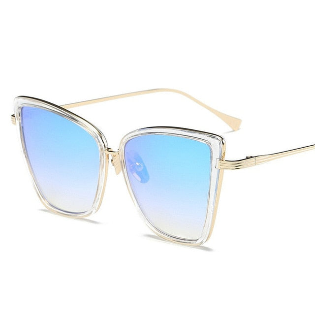 Big Cat Eye Sunglasses Women Black Mirror Sun Glasses Fashion Brand Designer High Quality Vintage Sunglass eprolo
