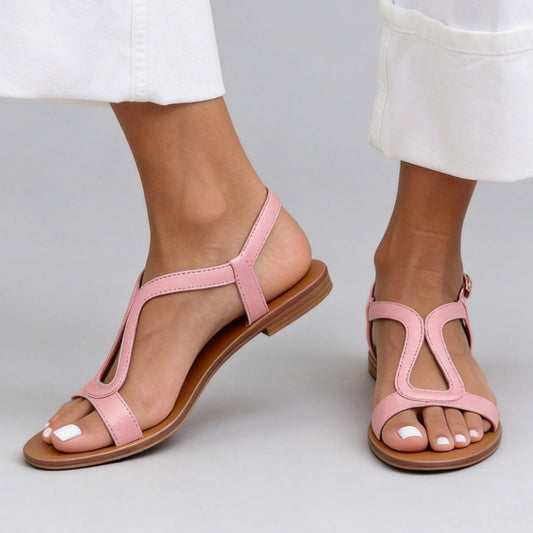 Casual flat bottomed women's shoes with exposed toe straps beach sandals for women 